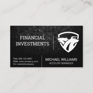 Carte De Visite Logo financier Bear Bull Shield