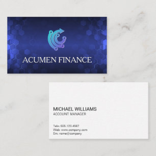 Carte De Visite Logo Fintech Arrière - plan technologique modern