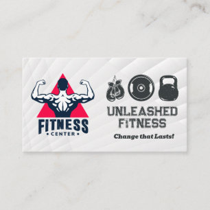 Carte De Visite Logo Fitness   Icônes d'équipement de gym