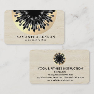 Carte De Visite Logo Fleur de Lotus Élégant sur Fond Blanc Yoga