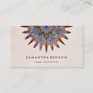 Carte De Visite Logo Fleur de Lotus Élégant Yoga