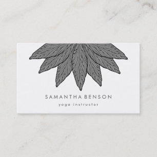 Carte De Visite Logo Fleur de Lotus Élégant Yoga