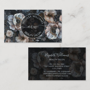 Carte De Visite Logo Fleurs Rose Pâle