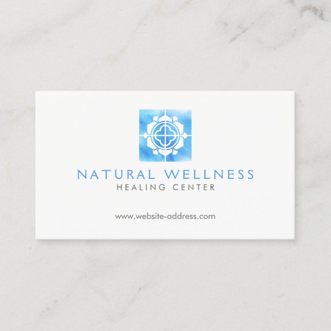 Carte De Visite Logo Floral Abstrait moderne Wellness (Devant)