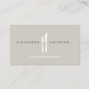 Carte De Visite Logo Fork & Knife pour Chef, Restauration, Restaur