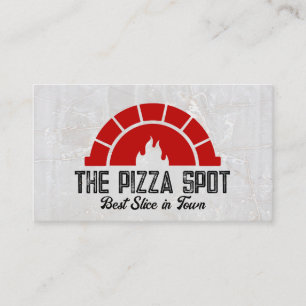 Carte De Visite Logo Four à Briques Flame   Magasin de Pizza