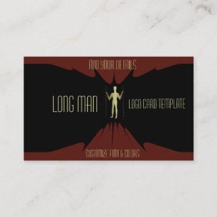 Carte De Visite Logo géant simple Gold Man