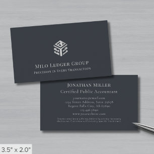 Carte De Visite Logo géométrique Silver Professional moderne