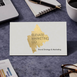 Carte De Visite Logo Gold Consultant en Marketing de Luxe