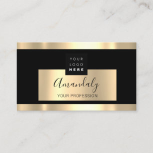 Carte De Visite Logo Gold des services financiers professionnels V