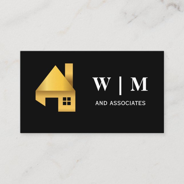Carte De Visite Logo Gold House (Devant)