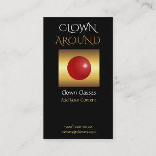 Carte De Visite Logo Gold Red Nose Comedy