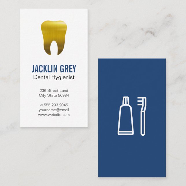 Carte De Visite Logo Gold Tooth (Devant / Derrière)
