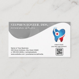 Carte De Visite Logo Gold Tooth   dentisterie   Analyse QR