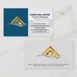Carte De Visite Logo Golden Home   Propriétés immobilières