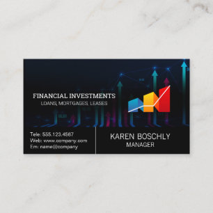 Carte De Visite Logo Graphique de croissance stock