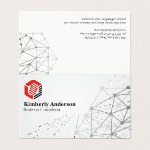 Carte De Visite Logo Hexagonal Tech moderne Arrière - plan résea