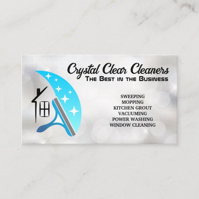 Carte De Visite Logo House Squeegee | Éclairer (Devant)