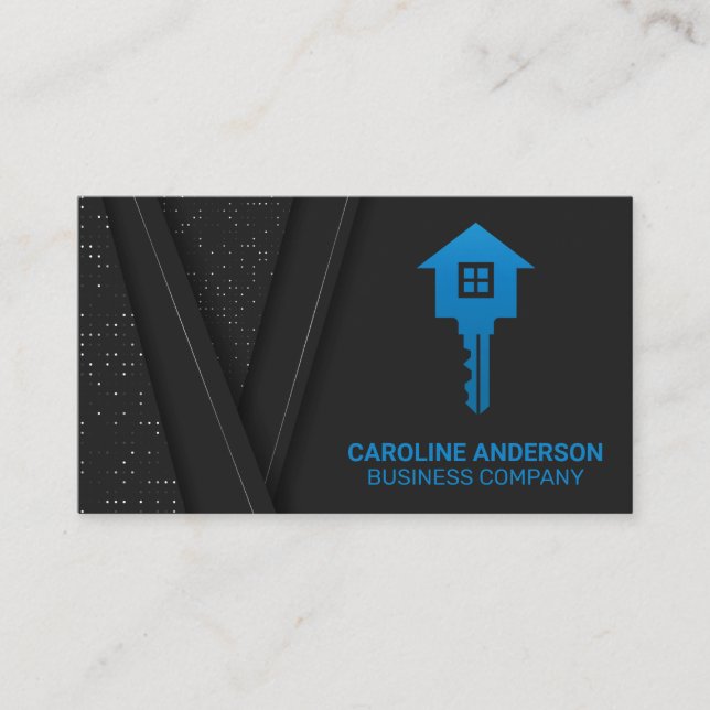 Carte De Visite Logo immobilier | Accueil de clé (Devant)