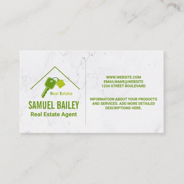 Carte De Visite Logo immobilier | Accueil et clés (Devant)
