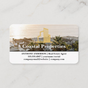 Carte De Visite Logo Immobilier Biens Près de la Côte