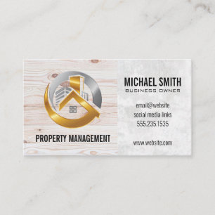 Carte De Visite Logo immobilier Bois
