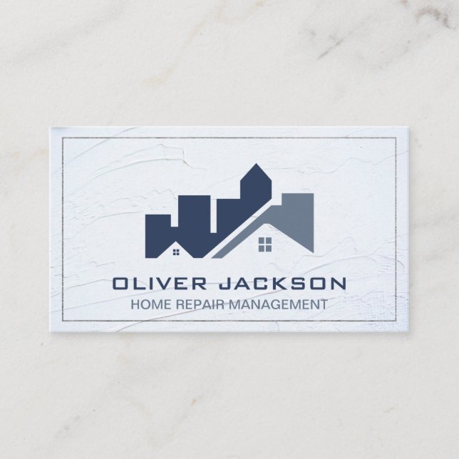 Carte De Visite Logo immobilier de construction architecturale (Devant)