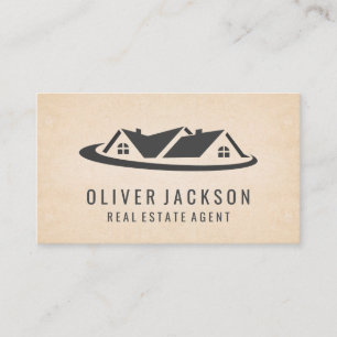 Carte De Visite Logo Immobilier de maison hypothécaire