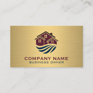 Carte De Visite Logo Immobilier de maison hypothécaire