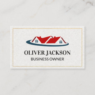 Carte De Visite Logo Immobilier de maison hypothécaire