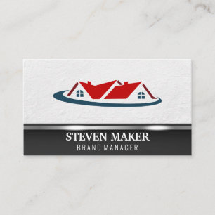 Carte De Visite Logo Immobilier de maison hypothécaire