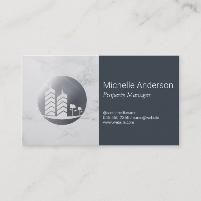 Carte De Visite Logo immobilier | Gestionnaire de propriétés (Devant)