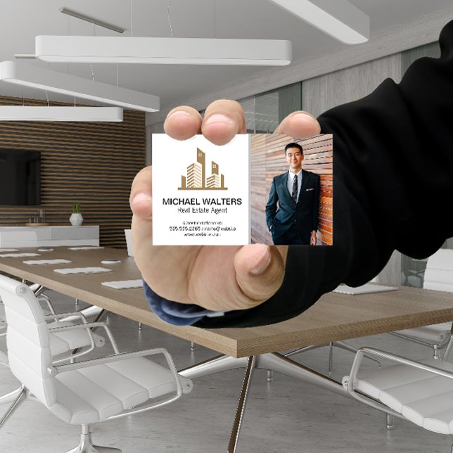 Carte De Visite Logo immobilier | Image personnalisée | Business M (Créateur téléchargé)