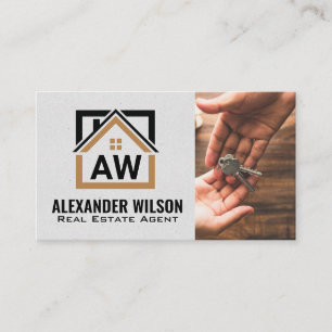 Carte De Visite Logo immobilier moderne   Monogramme   Touches de 