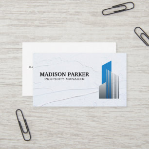 Carte De Visite Logo Immobilier Moderne Paroi Spackée