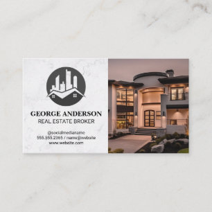 Carte De Visite Logo Immobilier Propriété de luxe