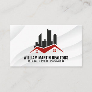 Carte De Visite Logo immobilier résidentiel commercial
