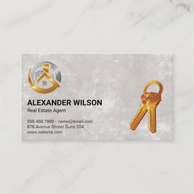 Carte De Visite Logo immobilier | Touches (Devant)