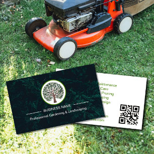 Carte de visite Logo Jardinier Paysagiste Profes
