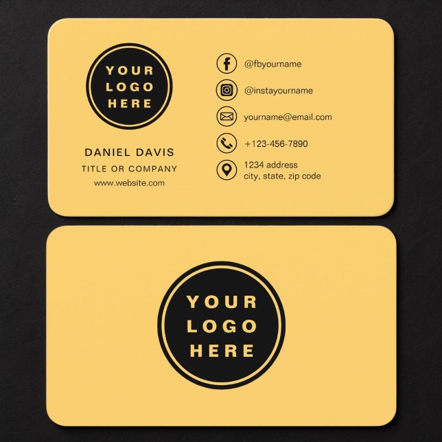 Carte De Visite Logo Jaune (Créateur téléchargé)