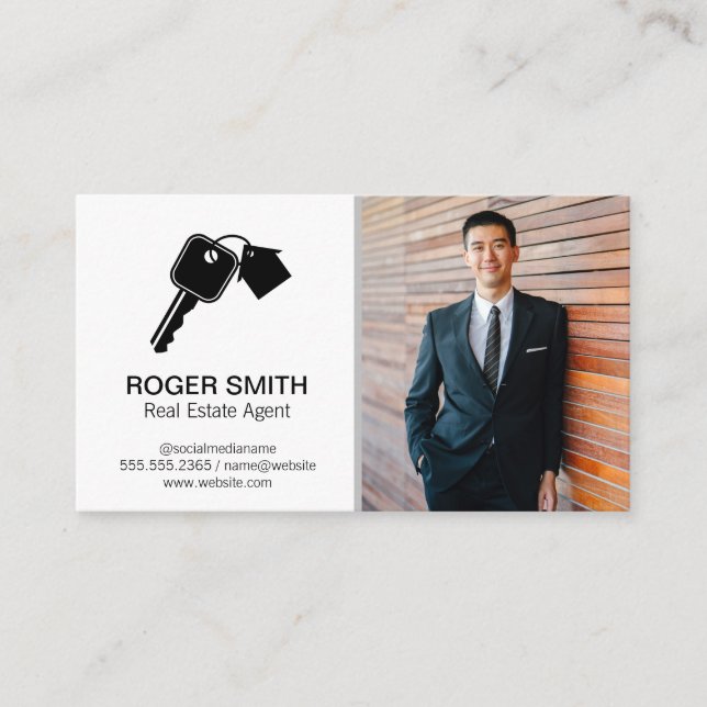 Carte De Visite Logo Keys House | Business Man (Devant)