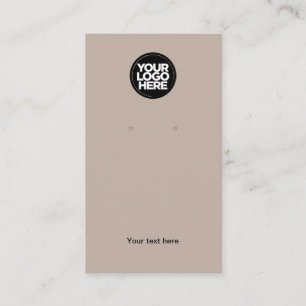 Carte De Visite Logo Kraft Boucles d'oreilles artisanales Bijoux C
