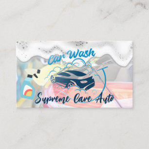 Carte De Visite Logo Lave-auto et bulles   Savons Suds