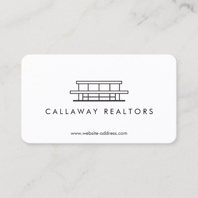 Carte De Visite Logo Logo II Immobilier moderne unique (Devant)