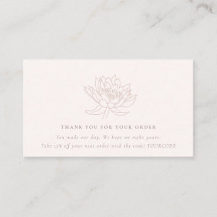 CARTE DE VISITE LOGO LOGO LOGO LOTUS FLORA PEACH BLUSH SHOPPPPING