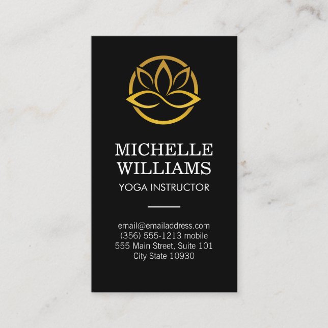 Carte De Visite Logo Lotus Moderne (Devant)