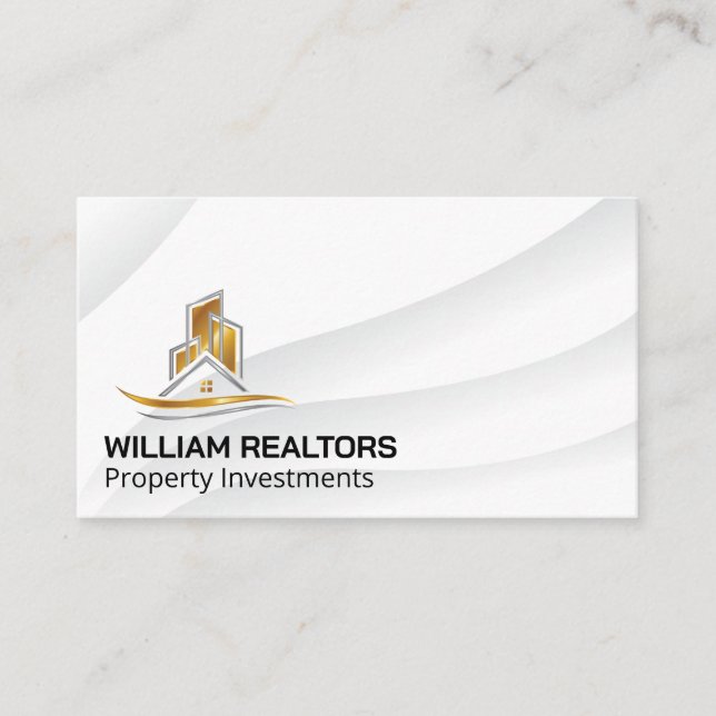 Carte De Visite Logo Lux Immobilier Moderne (Devant)