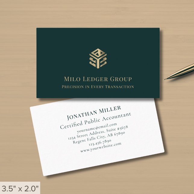 Carte De Visite Logo Luxe Moderne Simple (Créateur téléchargé)