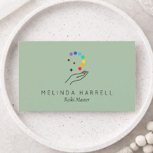 Carte De Visite Logo Main Guérisseuse Reiki, Guérisseur, Sagesse B