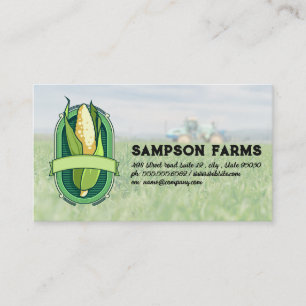 Carte De Visite Logo Maïs   Ferme et Tracteur
